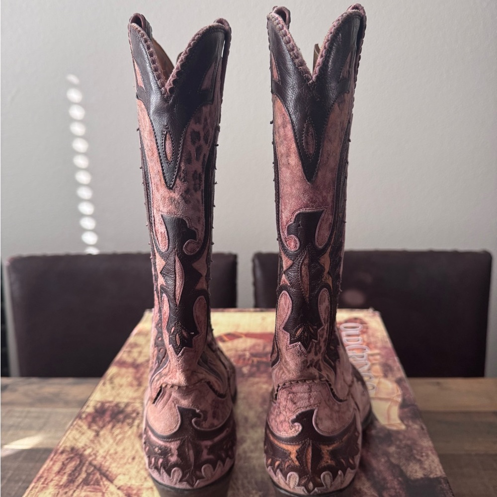 Old Gringo Pink and Brown Western Boots - Picture 5 of 7